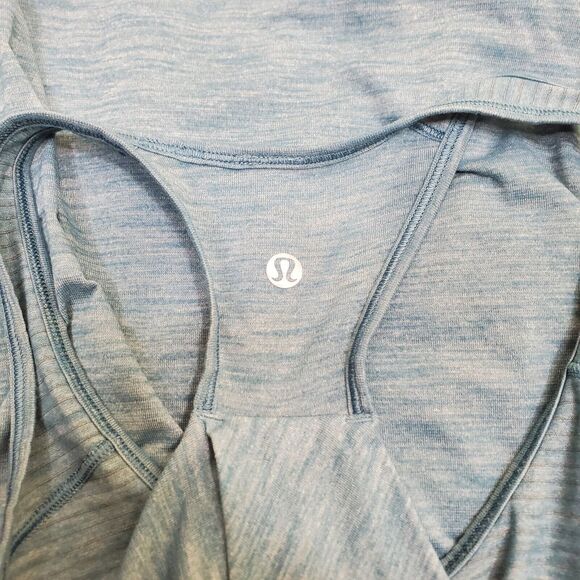 Lululemon Tank Top Womens Tall Racer Back Teal no size tag PTP 15" - Picture 6 of 7